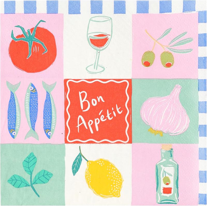 Talking Tables 20 Summer Paper Napkins for Picnic & Outdoor Dining Eco-Friendly Recyclable BBQ Wedding Birthda