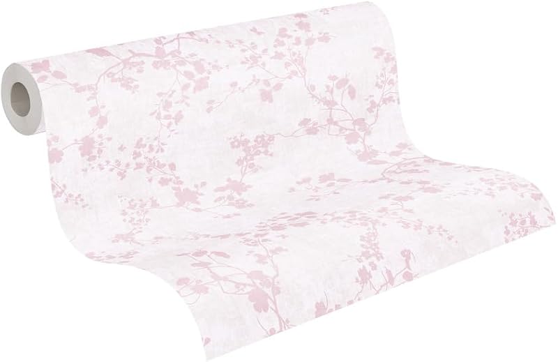 A.S. Création 770791 Children's Non-Woven Wallpaper with Branches 10.05 x 0.53 m Cream Pink
