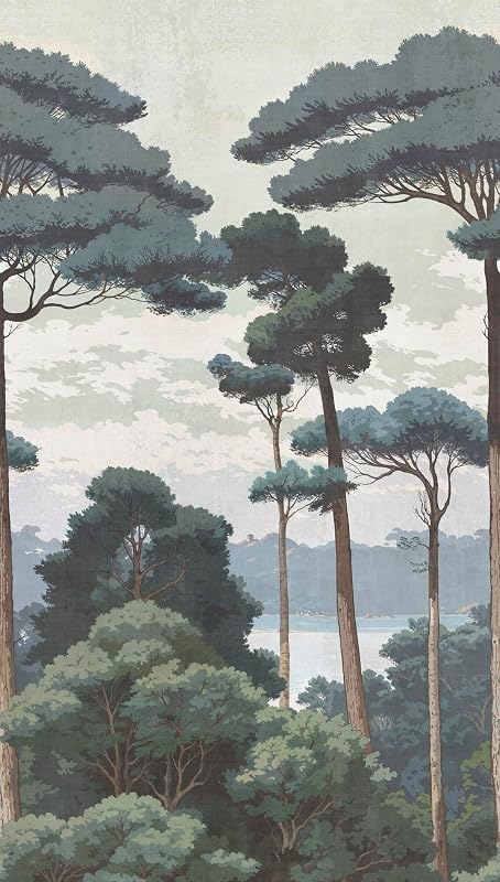 Livingwalls Hot Spots 790156 Forest Photo Wallpaper 1.60 m x 2.80 m Brown Cream Green Nature Wallpaper