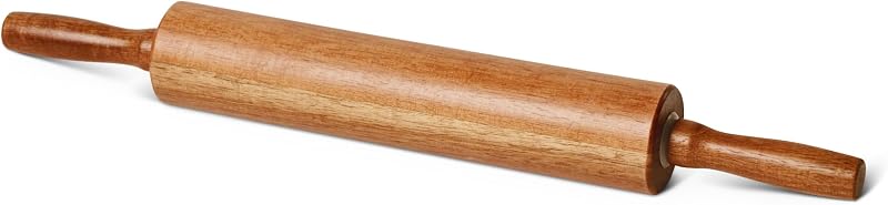 Amazon Basics Wooden Rolling Pin, 43.2 cm, Acacia Wood