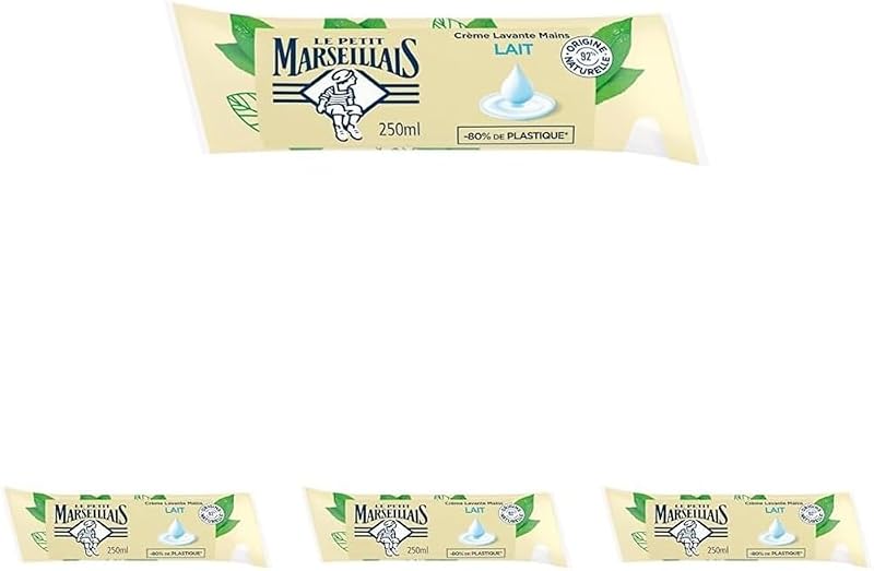 Le Petit Marseillais | Hand Wash Milk Refill (250 ml Berlingot) – Liquid Soap Refill with 92% Natural Ingredie