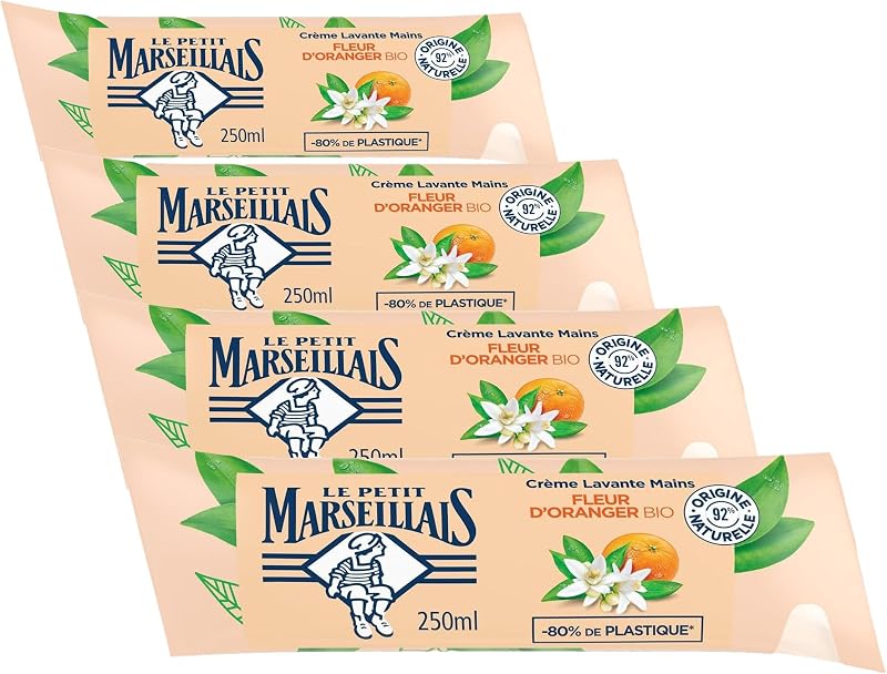 Le Petit Marseillais | Organic Orange Blossom Hand Wash Refill (250 ml berlingot) – Liquid soap with 92% ingre