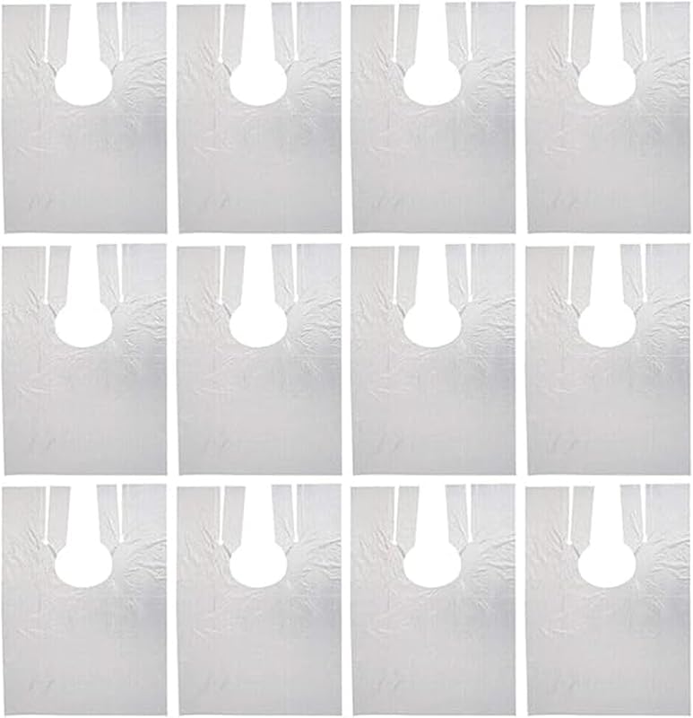 FWORUAIS 100 Pieces Disposable Hairdressing Capes, Plastic Waterproof Hairdressing Capes for Salon, Barber and