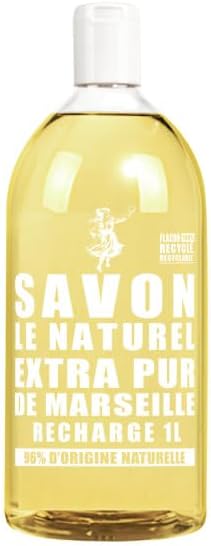 Natural Liquid Soap Marseille Vegetable Oils Glycerine 1L | 96% natural ingredients, Saponified vegetable oils