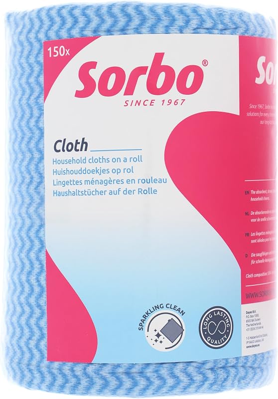Sorbo Roll Paper Towels - Heavy Duty Disposable Wipes for Quick Cleaning, Easy to Detach, Absorbent Wipes for