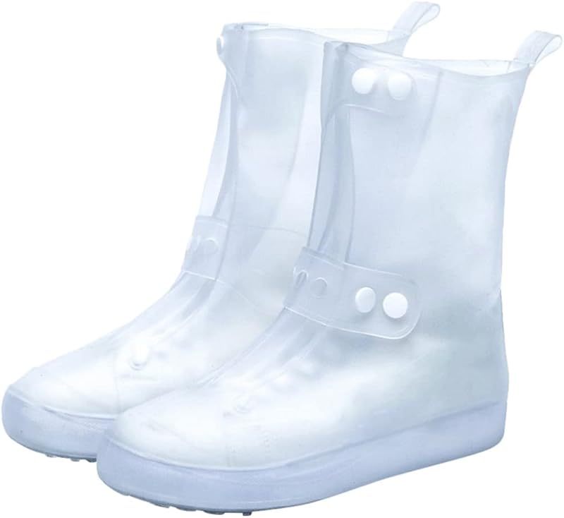 BESTonZON Waterproof Silicone Shoe Covers High Proof Galoche Protector Woman Rainy for Waterproof Rain Shoes W