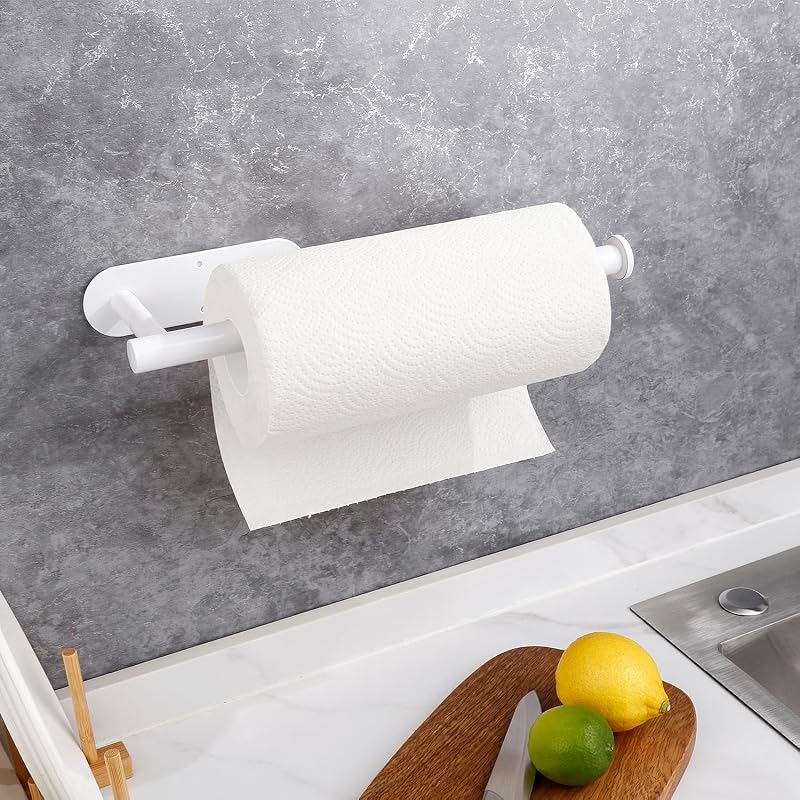 Adhesive Sopaline Paper Towel Holder, Stainless Steel Wall Mount for Kitchen, Bathroom, Cupboards, Without Dri