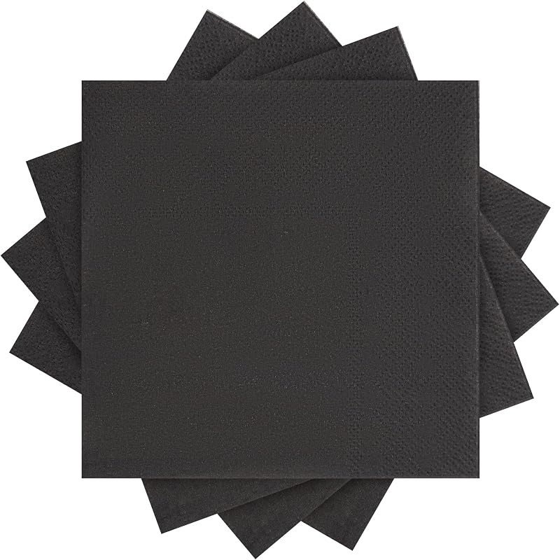 Lot de 100 serviettes de cocktail pliées jetables pour dîner, mariage, fête d'anniversaire, 12,7 x 12,7 cm, no