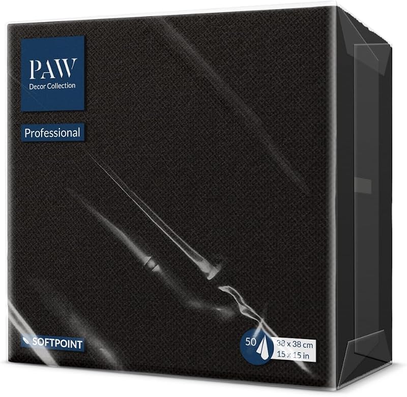 PAW Soft Point Towels (38 x 38 cm) | 50 Gourmet Towels | Soft and Durable | Ideal for Everyday Use, Bars and C