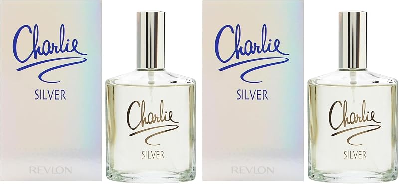 Revlon Charlie Silver Eau de Toilette Spray 100 ml (Pack of 2)
