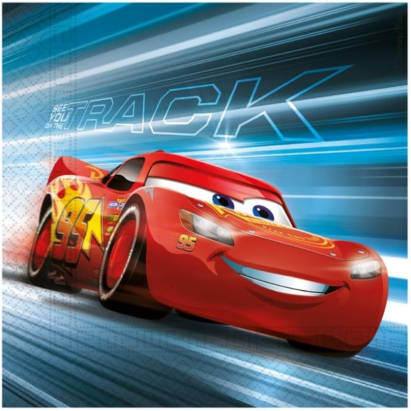 Procos Disney Cars 33 x 33 cm Double Ply Paper Napkins Pack of 20