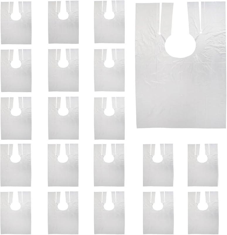 100 Pcs Disposable Plastic Barber Capes Waterproof 60x90cm
