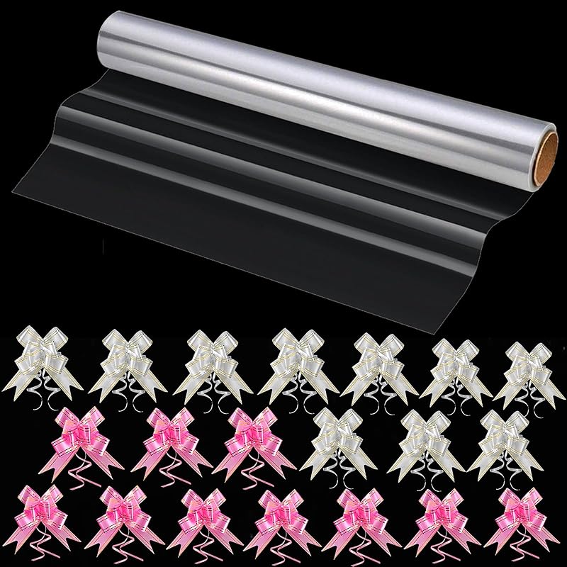 PYGHAP Extra Large Clear Cellophane Wrapping Paper Roll 80cm x 30m for Flowers, Birthday Gifts, Hampers, Bouqu