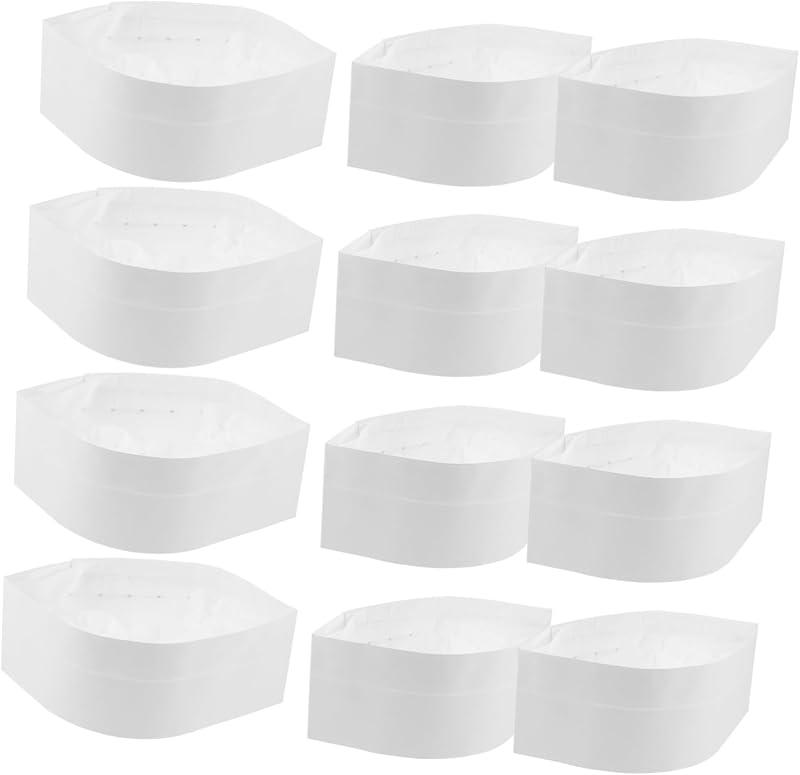 BESPORTBLE 60 Pièces Calots Cuisine Jetables Papier Blanche Hygiénique pour Chefs Adaptés Restaurants Boulange