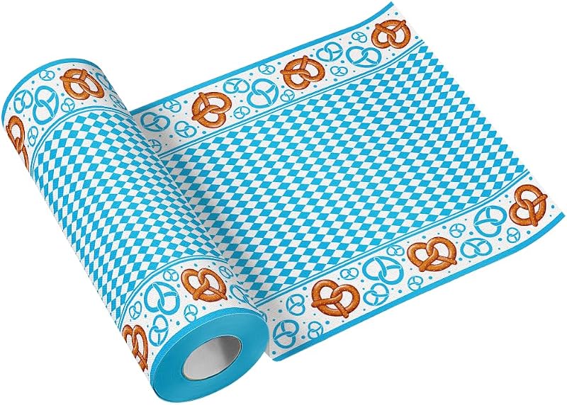 Paw Airlaid Table Runner (40 cm x 24 m) | Bavarian Blue Table Ribbon for Oktoberfest | Ideal for Holidays I Co