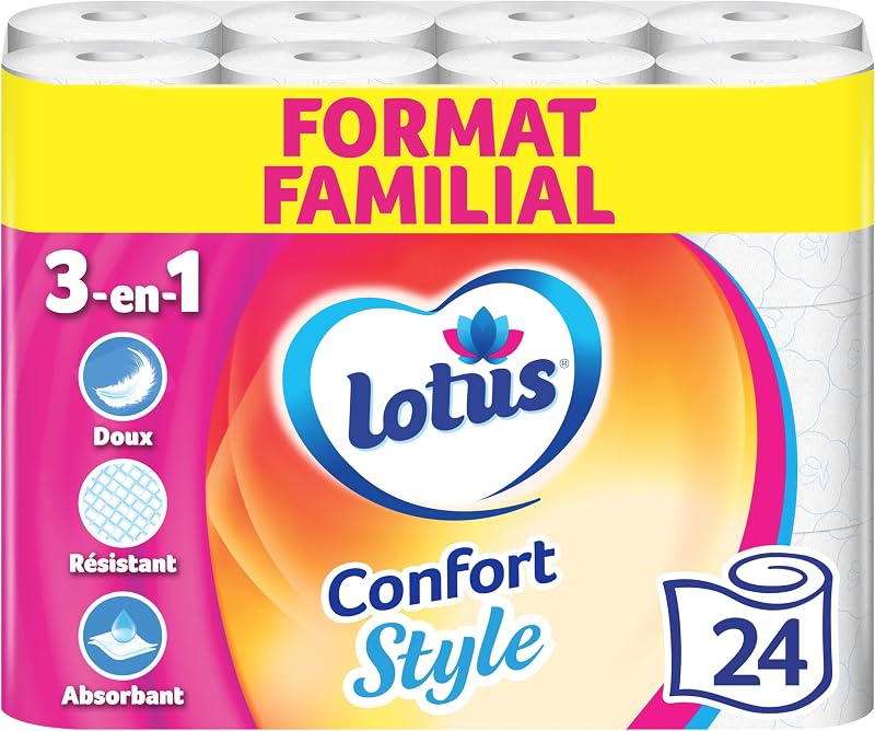 Lotus Style Toilet Paper Family Size x 24 Rolls