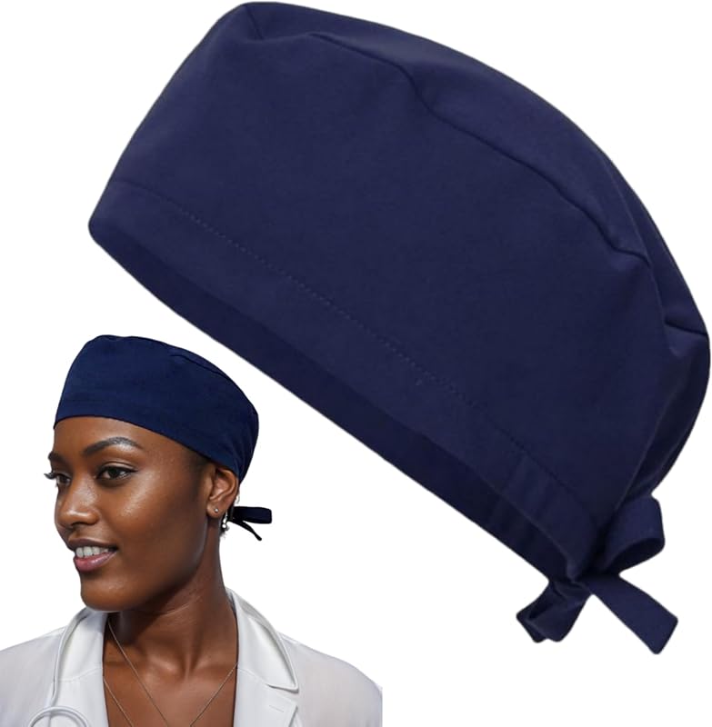 CGACCSD Adjustable Breathable Surgical Hat for Women Sweat Absorption Quick Dry Head for Men Nurse Hospital