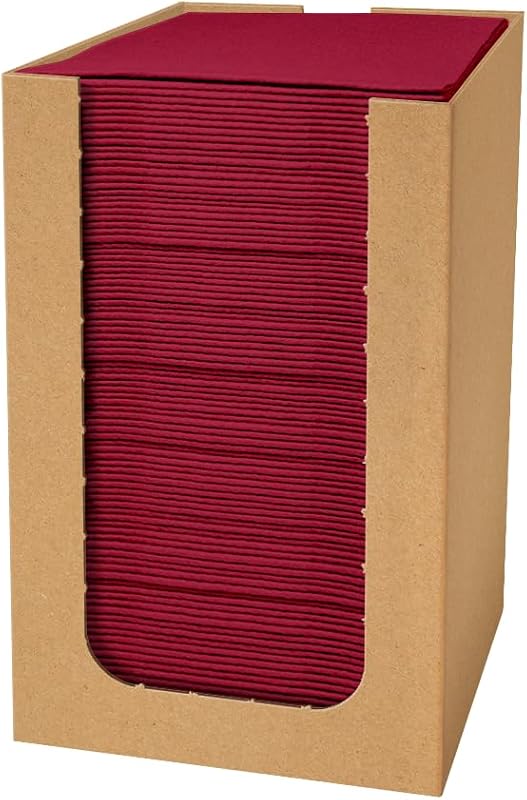 PAW Airlaid Napkins, 20 x 20 cm, 100 Pieces, 1/4 Fold Cocktail Napkins, Resistant Absorbent, HoReCa Table Deco
