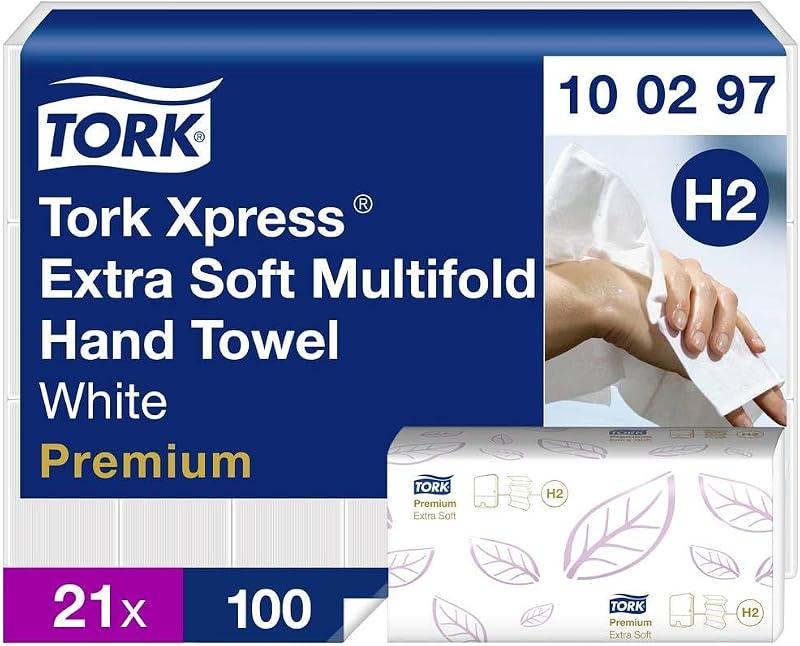 Carton 2100 essuie-mains pliage enchevêtré Tork Premium