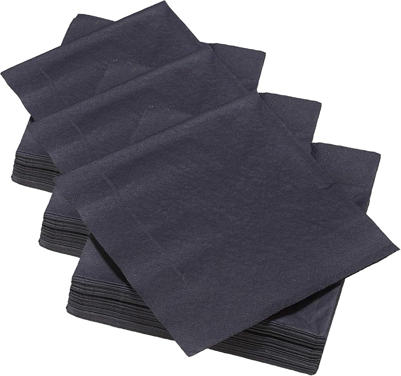 FSC 40 Black 3-Ply Wadding Napkins - 40 x 40 cm (Pack of 3)