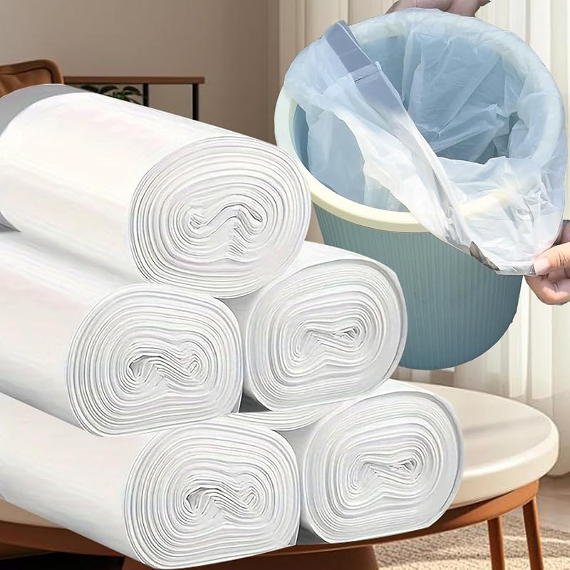 6 Rolls Garbage Bags Thicken Drawstring Trash Bags for Home Kitchen Restaurant Living Room Garbage Sorting 90