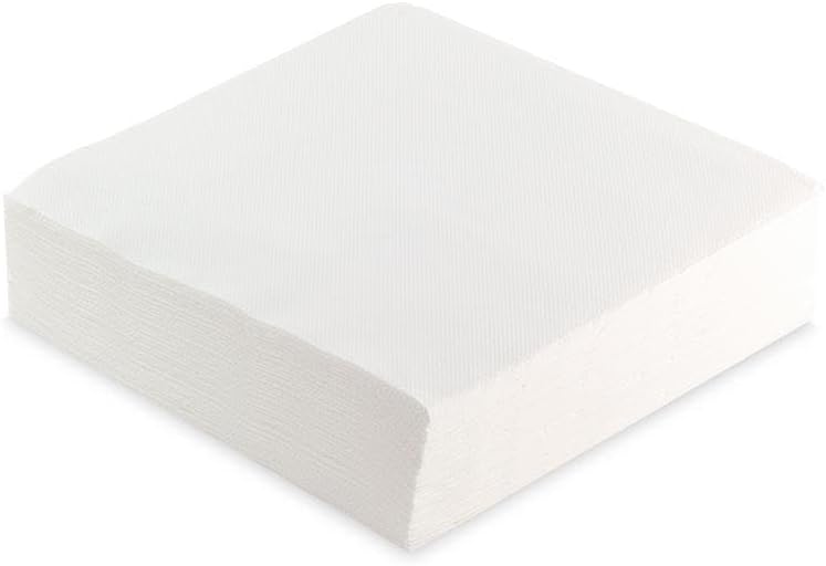 Lot de 200 serviettes en papier format standard 33 x 33 cm dépliées - Finition pointe pointe pointe 2 couches 