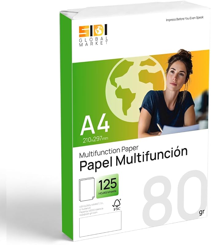 A4 80 g Paper for Laser and Inkjet Printers, White Paper for Printing, Writing or Drawing, DIN A4 Size 210 x 2