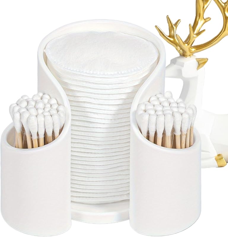 Distributeur de bâtonnets ouatés Design compact, sûr, inodore, pratique | Organisateur de maquillage, accessoi