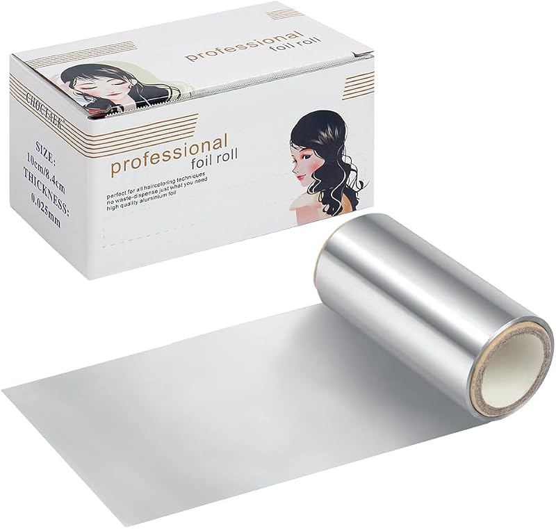 Rouleau de papier d'aluminium argenté professionnel de 15 m – 1 feuille d'aluminium pour coiffure, mise en évi