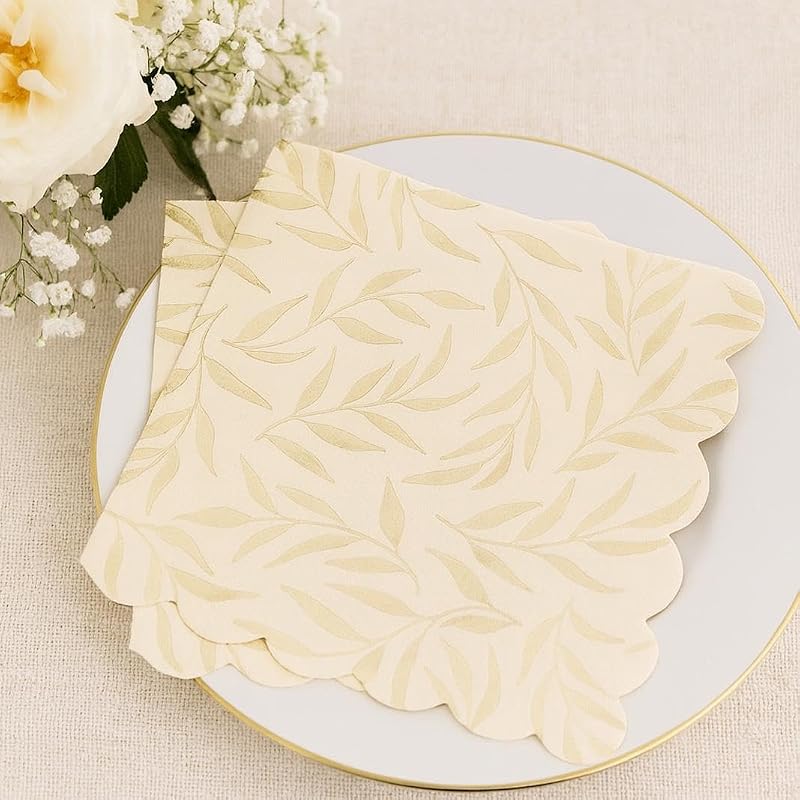 Artyfetes Lot de 20 serviettes cocktail jetables 3 plis pour décoration de table