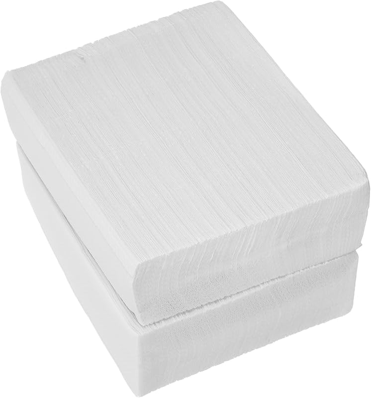 VOSAREA Papier Essuie-main Épais 400 Feuilles en Ouate de Cellulose Blanche, Absorbant et Doux Peau, Maison Co