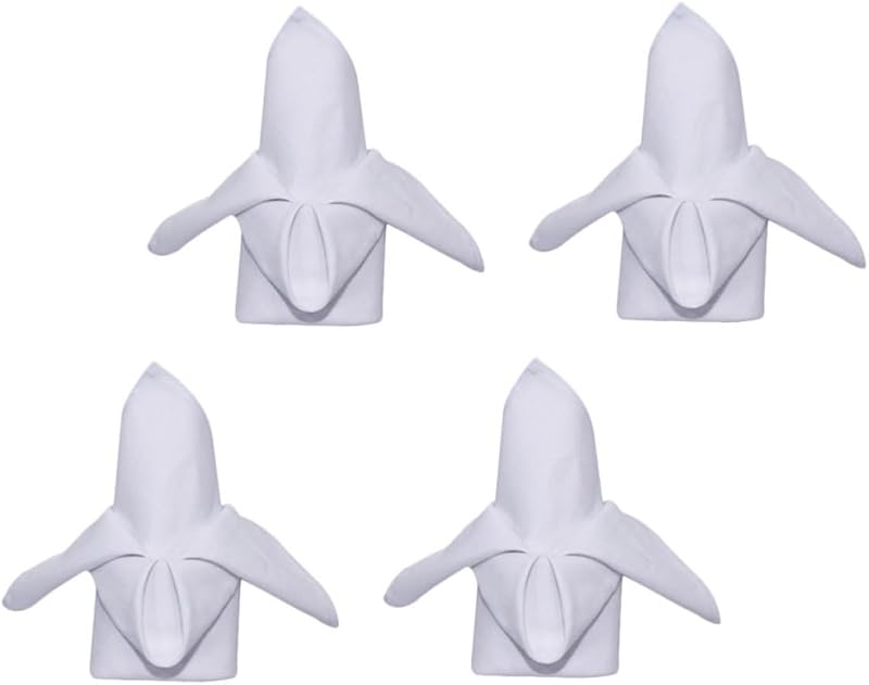 STOBAZA Serviettes de Table en Coton Épais Lot de 4 35X35 CM Lavables pour Hôtel Restaurant Cocktails et Dîner