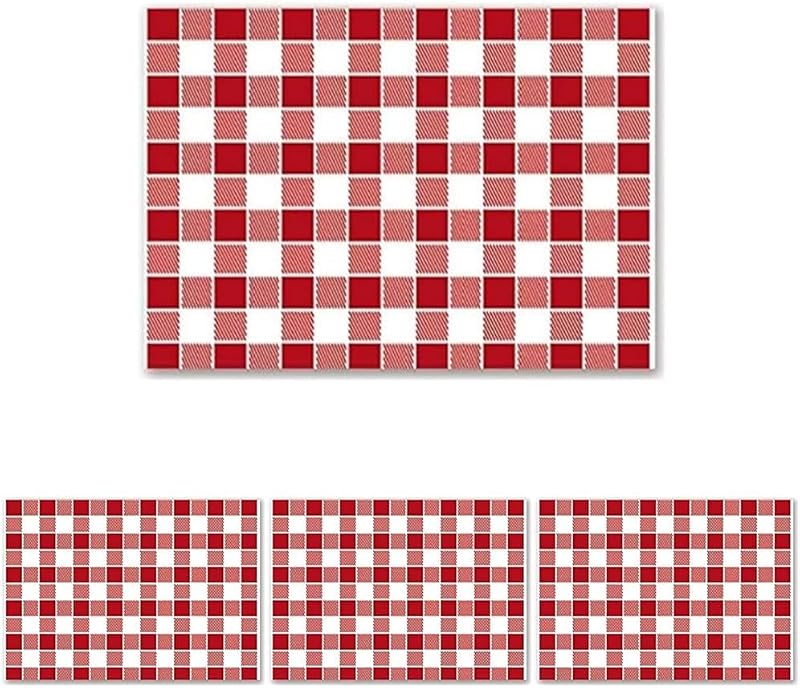 García de pou Placemats ''Red Gingham'' 48 G/M2 31X43 Cm White Cellulose - 500 units (Set of 4)