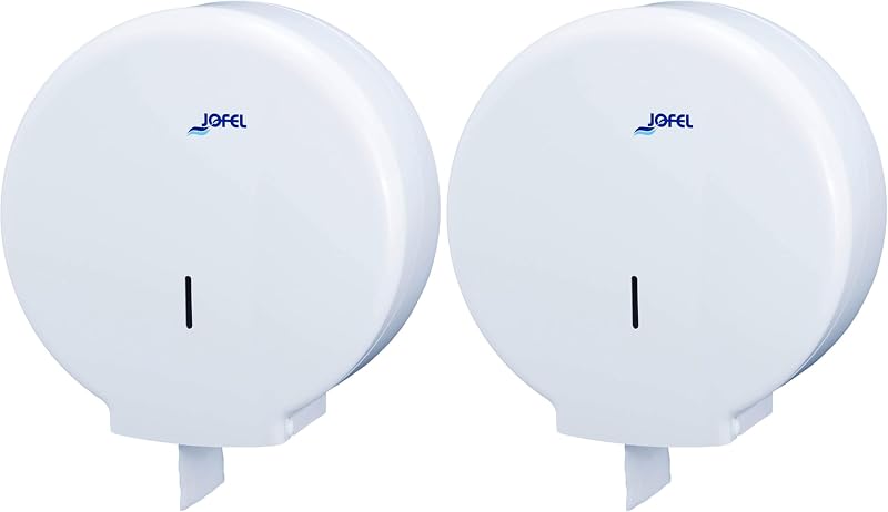 Jofel - Large Industrial Toilet Roll Dispenser, Paper Roll Dispenser up to 400 m, Max. Diameter 260 mm, 45 mm