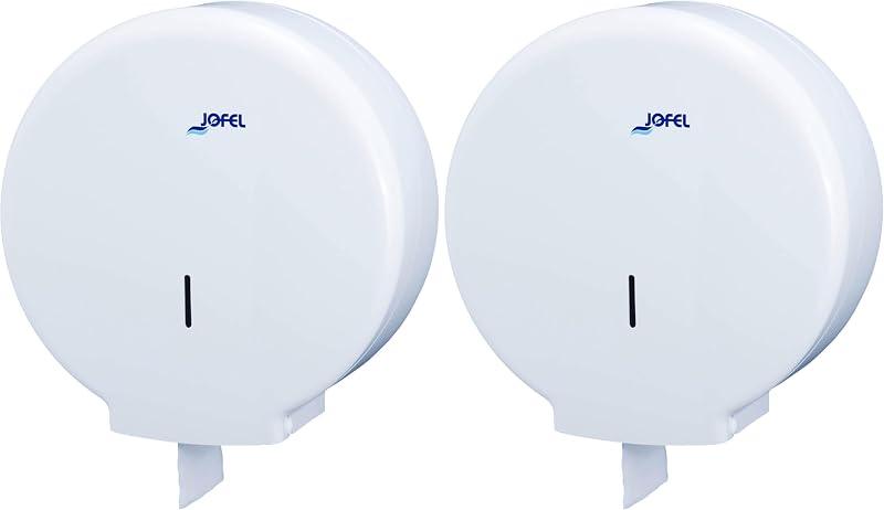 Jofel - Large Industrial Toilet Roll Dispenser, Paper Roll Dispenser up to 400 m, Max. Diameter 260 mm, 55 mm