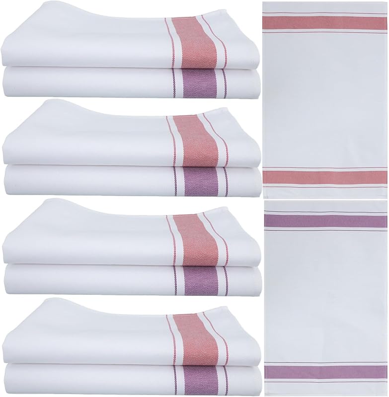 STOBAZA 10 Pièces Chiffon en Coton Doux et Réutilisable pour Essuyer Verres à Vin et Ustensiles de Table, pour