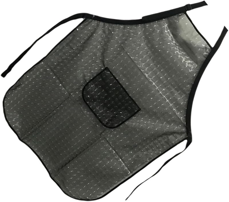 Ciieeo Tablier de Barbier, Tablier de Protection en Matériau Plastique 89x65cm, Imperméable, Protège-vêtements
