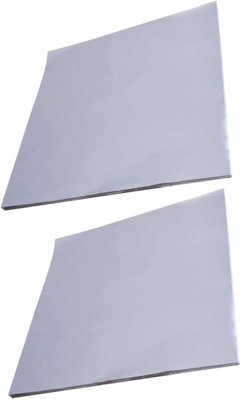 HOMSFOU 50 Feuilles Feuilles D'aluminium Professionnelles pour Cuisson, Papier Aluminium Ménager en Tôle D'arg