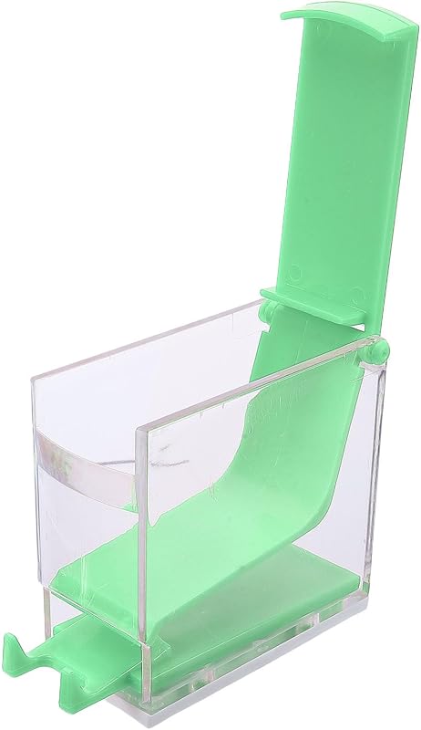 HEMOTON Distributeur de Rouleaux de Coton Compact en Plastique Vert avec Design Gain de Place, Pratique Main p