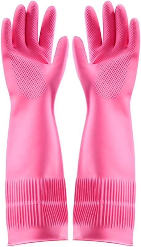 Gants de nettoyage en caoutchouc résistants à l ' eau Gants longs ergonomiques pour le lavage de la vaisselle 